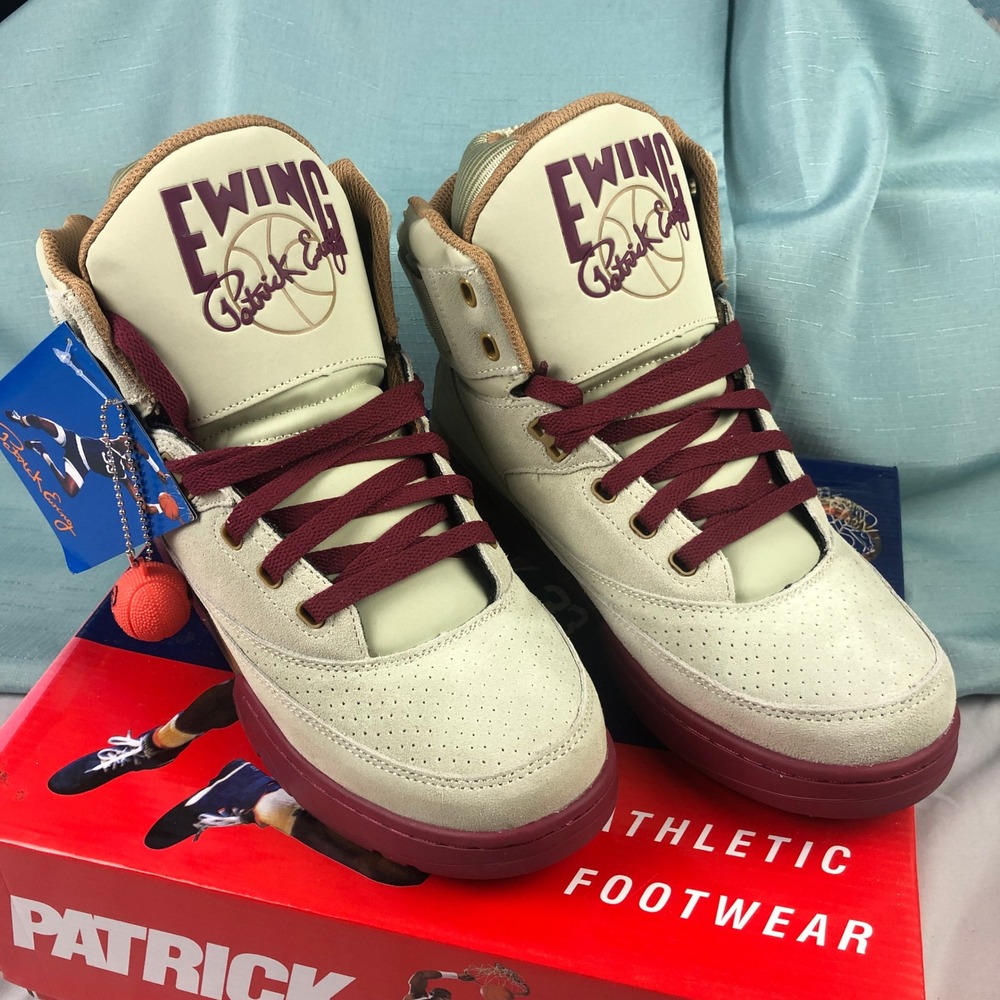 Ewing Athletics 33 Hi Taupe & Clay Suede Basketball Shoes 1BM00154-925 Mens 9.5